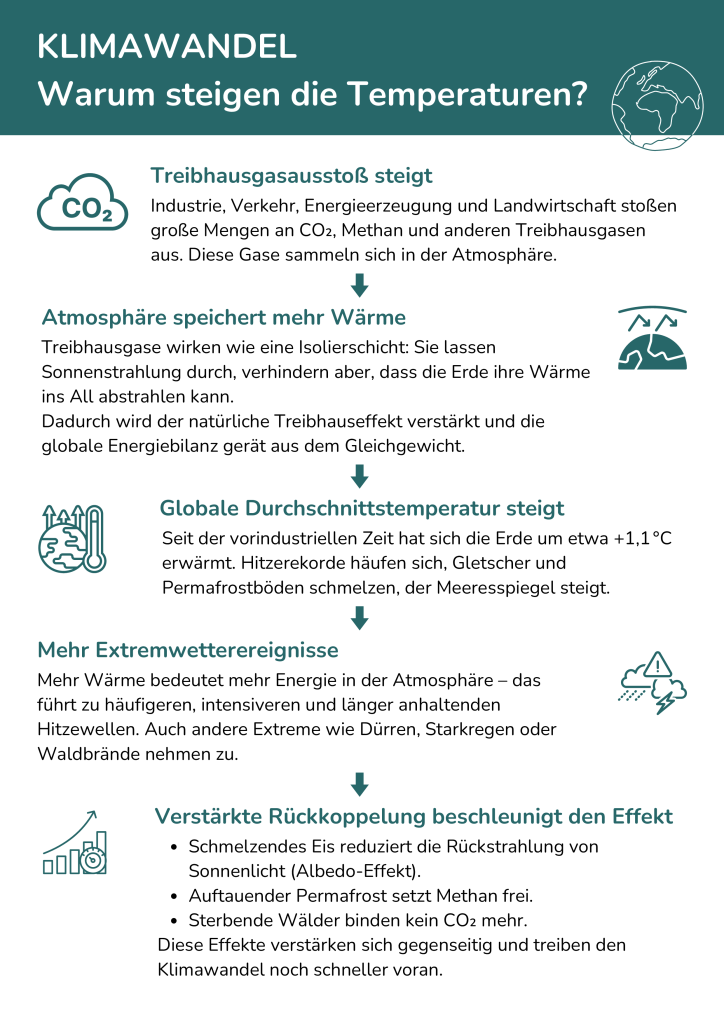 Infografik: Warum steigen die Temperaturen?